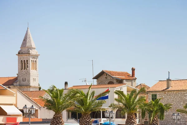 Pakostane, Croacia - Plam trees en el casco antiguo de Pakostane —  Fotos de Stock