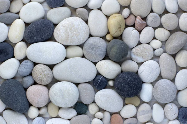 Groep Van Witte Grijze Zwarte Steentjes Een Door Ony Eenvoud — Stockfoto