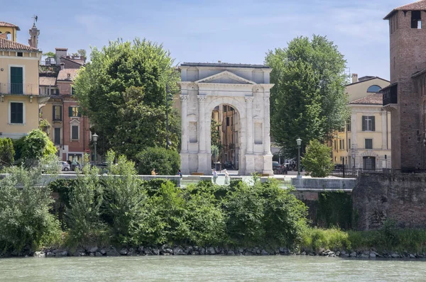 Pont Castelvecchio Pont Fortifié Dans Veron Sur Rivière Adige Lieu — Photo