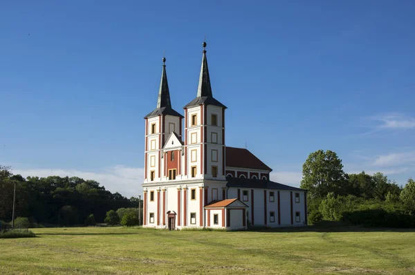 Barok Kilise Margaret Chrast Podlazice Köyü Çek Cumhuriyeti Europe — Stok fotoğraf