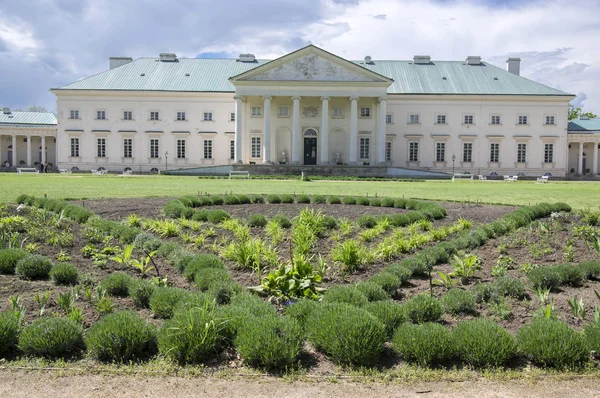 Kacina, historic empire style palace in cental region of the Czech republic, national property, spring greenery and sunlight