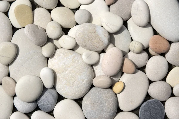 组轻小和大卵石在两层 简单的石头背景 — 图库照片