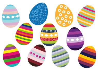 Paskalya yumurta boyalı, vektör
