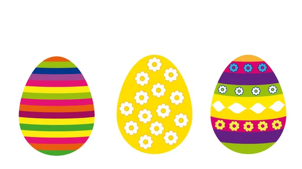 Huevos Pascua Pintados Vector — Vector de stock