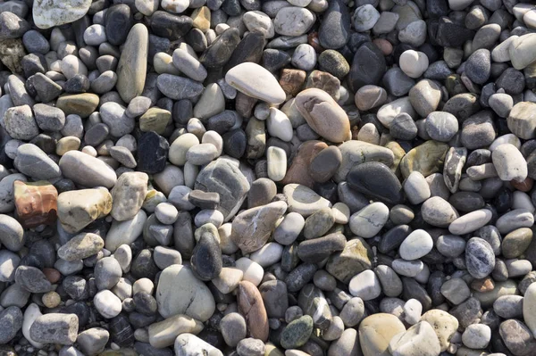 Skupina Bílé Šedé Světle Hnědé Pozadí Kameny Oblázky Beach — Stock fotografie