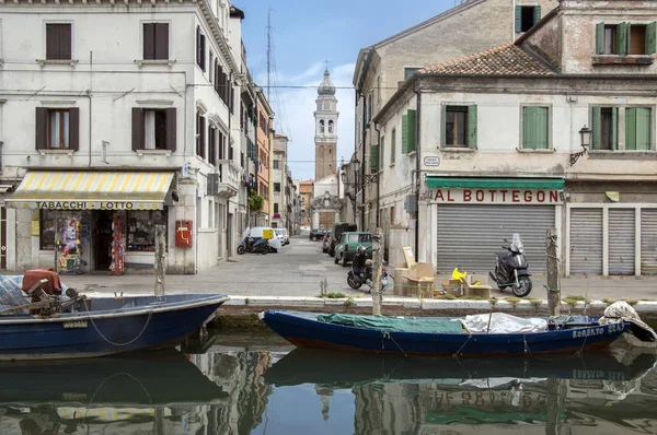 Juin 2017 Début Soirée Dans Les Rues Chioggia Scène Romantique — Photo