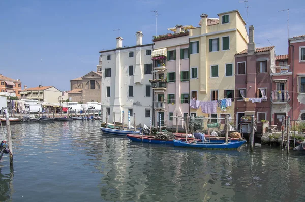 Juin 2017 Journée Ensoleillée Chioggia Mode Vie Dans Les Maisons — Photo