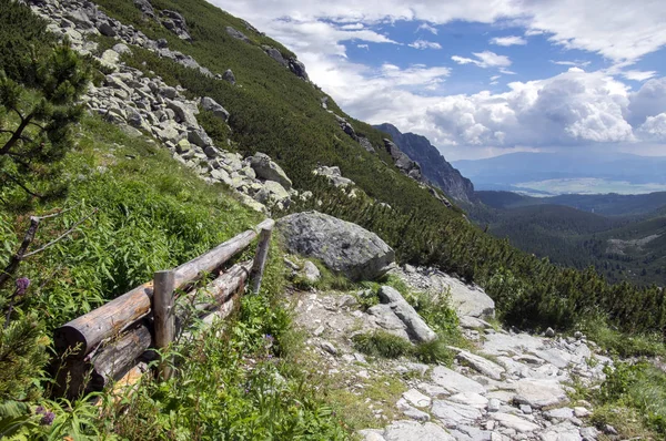 Mengusovska Dolina Important Hiking Trail Hight Mount Rysy High Tatra — Stock Photo, Image