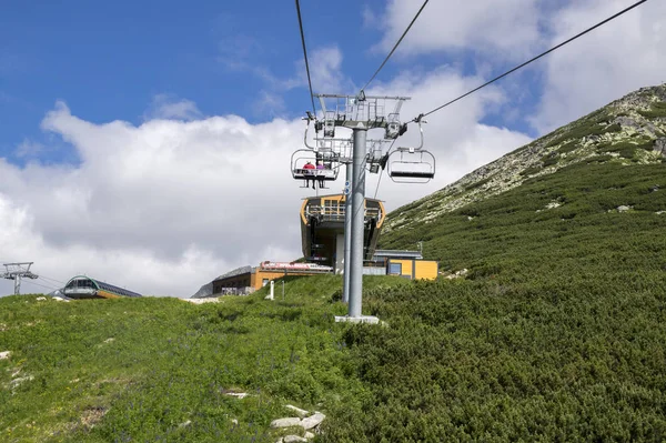 Solisko Hight Tatras Mountains Slovensko Července 2017 Moderní Sedačkové Lanovky — Stock fotografie