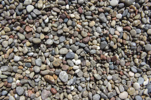 Μικρά Πολύχρωμα Βότσαλα Φόντο Μικροσκοπική Παραλία Πέτρες Διάφορα Χρώματα — Φωτογραφία Αρχείου