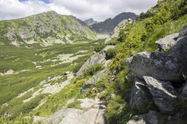 Furkot Vadisi hiking trail Yüksek Tatras, yaz turizm sezonu, vahşi doğa, turistik iz,