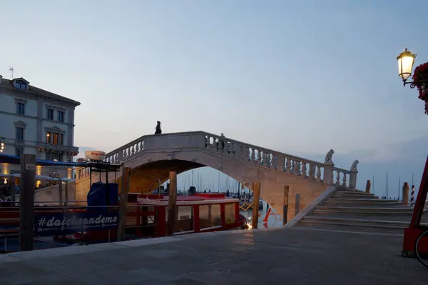 Червня 2017 Ранній Вечір Місті Chioggia Вулиці Романтичні Сцени Каналу — стокове фото
