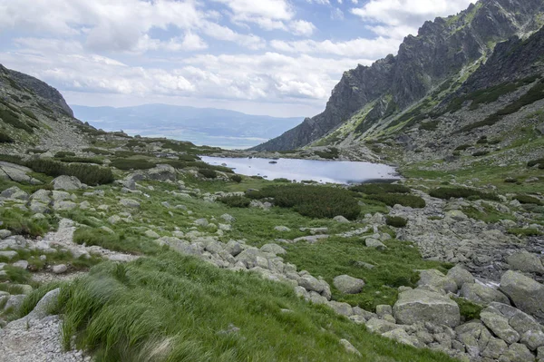 Yüksek Tatras Mlynska Dolina Vahşi Slovakya Dağlar Pleso Nad Skokom — Stok fotoğraf