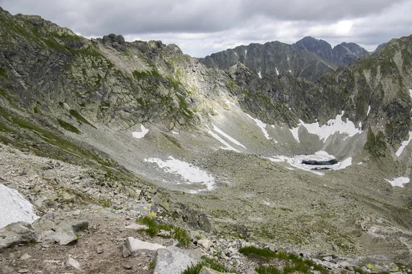 Vallée Dans Les Hautes Tatras Mlynska Dolina Montagnes Slovaques Sauvages — Photo
