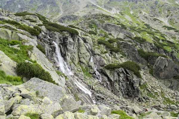 Cachoeira Skok Valley High Tatras Mlynska Dolina Montanhas Eslováquia Selvagens — Fotografia de Stock