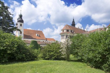 Telc chateau, 25 Haziran 2016, kale bahçeleri, Rönesans Kalesi