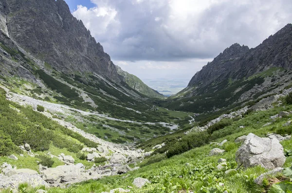 Mala Studena Dolina Hiking Trail High Tatras Summer Touristic Season — Stock Photo, Image