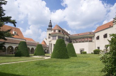 Telc chateau, 25 Haziran 2016, kale bahçeleri, Rönesans kale, UNESCO tarafından koruma