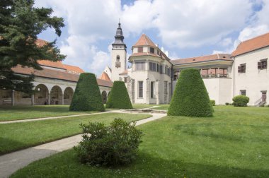 Telc chateau, 25 Haziran 2016, kale bahçeleri, Rönesans kale, UNESCO tarafından koruma
