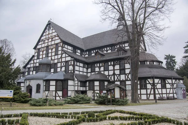 Friedenskirche Aus Holz Swidnica Polen Umgeben Von Viel Grün — Stockfoto