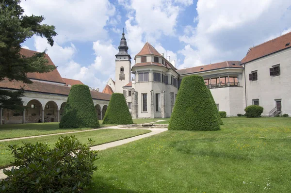 Telc Czerwca 2016 Zamek Ogrody Pałacowe Renesansowy Zamek Chronione Przez — Zdjęcie stockowe