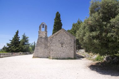 Crkva Sv. Nikole Putnika, Marjan tepesi, taş Şapel, Split şehir, Dalmaçya, Hırvatistan