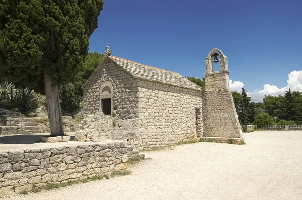 Crkva Nikole Putnika Marjan Hill Capilla Piedra Ciudad Split Dalmacia —  Fotos de Stock