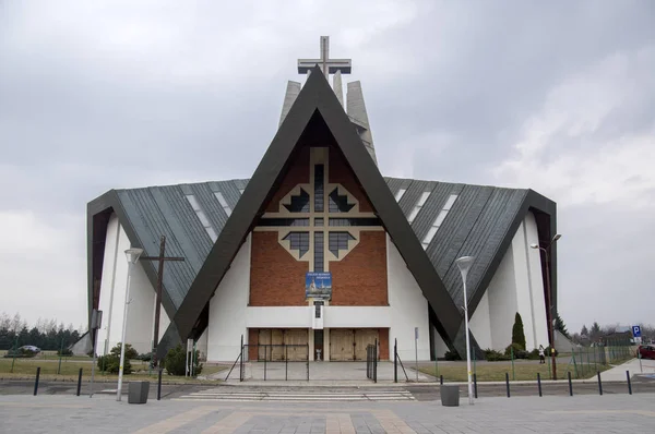 Swidnica Pologne Mars 2018 Eglise Moderne Marii Panny Krolowej Dans — Photo