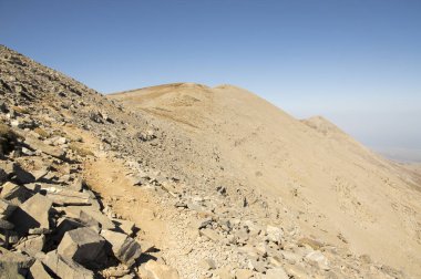 Görünüm Ida Dağı, Idha, Idhi, Ita üst kısmından Psiloritis Idi dağlar, bulunduğu Rethymno bölgesel birim, doğal park, Unesco geopark, Crete, Yunanistan, Girit en yüksek dağıdır