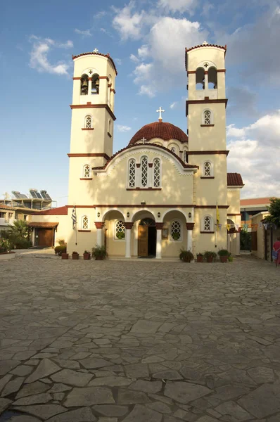 Georgioupoli Isla Creta Grecia Septiembre 2016 Hermosa Iglesia Ekklisia Analipsi — Foto de Stock