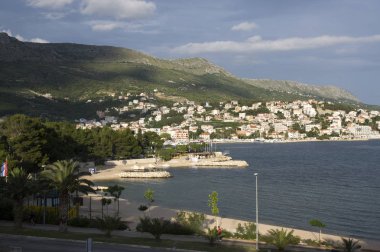 Stobrec, Hırvatistan, güneşli akşam, deniz manzarası