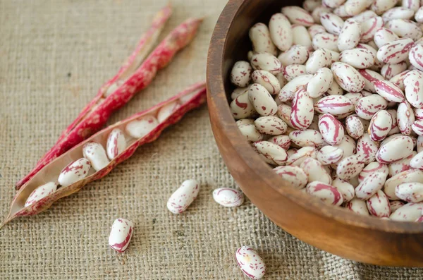 Red kidney beans in  bowl, close-up, shallow depth of field.blurred background