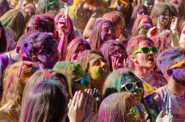 Eskişehir, Türkiye-Ekim 1, konser çalıştırmak Colorsky 5 k sonra ödül katılan 2016:Young seyirci.