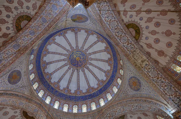 Interior Mesquita Sultanahmet Mesquita Azul Istambul Turquia — Fotografia de Stock