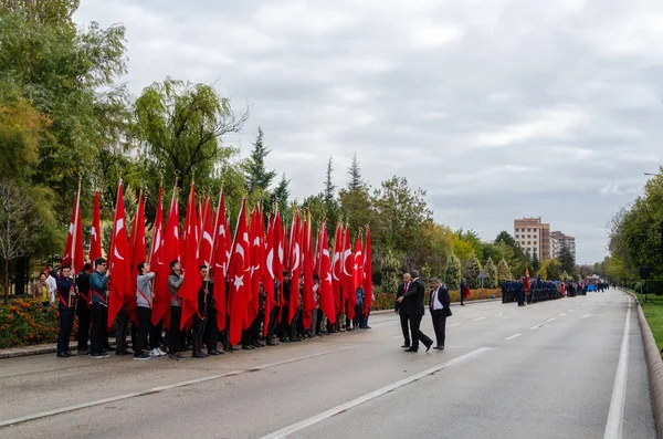 Eskisehir Turkey November 2017 Great Leader Ataturk Death Anniversary Soldiers — Stock Photo, Image