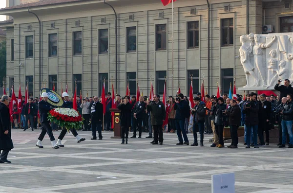 Eskisehir Turkey November 2017 Great Leader Ataturk Death Anniversary Soldiers — Stock Photo, Image