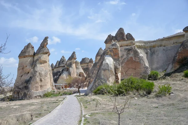 Cappadocië Fairy Schoorstenen Canyon Buurt Van Cavusin Dorp Nevsehir Turkije — Stockfoto