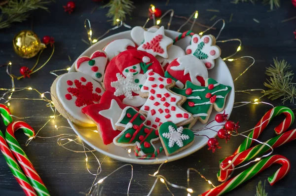 Galletas Navidad Decoración Navidad — Foto de Stock