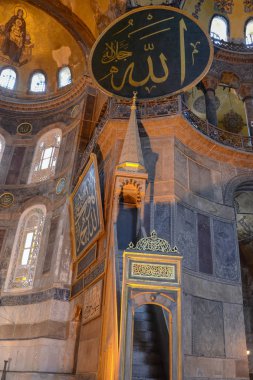 Istanbul, Türkiye-Nisan 21,2015: Ayasofya'nın iç, Istanbul Türkiye'de