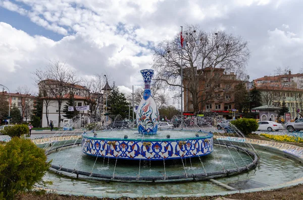 Kütahya / Türkiye-08 Nisan 2019:Kent meydanı ve şehrin sembolü