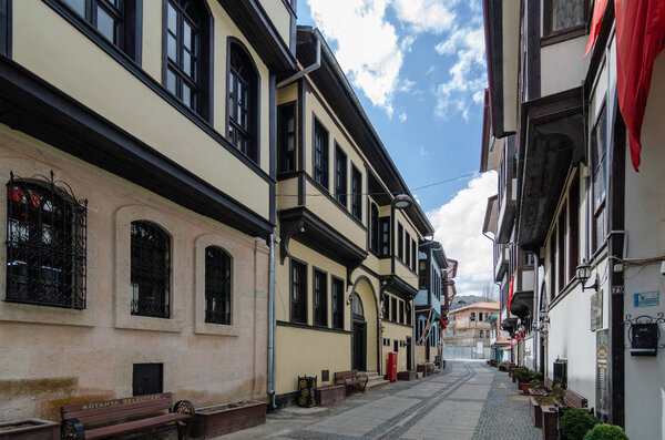 Kutahya/TURKEY, April 08,2019: 19th century Kutahya houses, which are the examples of civil architecture