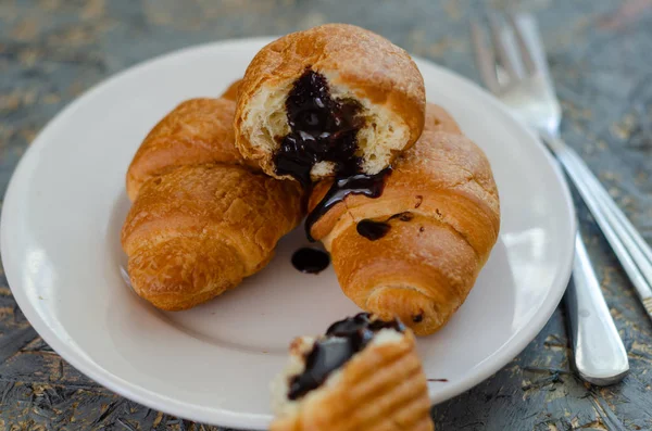 Tasty buttery croissants — Stock Photo, Image