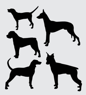 Köpek hayvan memeli hayvan siluet iyi kullanım sembolü, logo, web simgesi, maskot, işaret veya herhangi bir tasarım için istediğiniz.