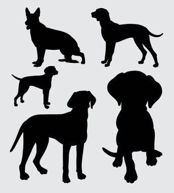 Köpek evde beslenen hayvan hayvan siluet