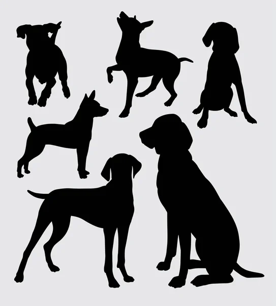Pet Pes Zvířecí Siluetu Dobře Využít Pro Symbol Logo Web — Stockový vektor