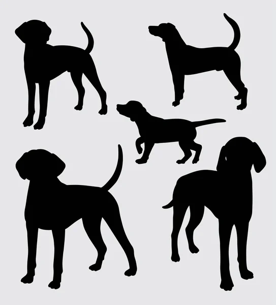 Dog Mammal Animal Silhouette Symbol Logo Web Icon Mascot Game — Stock Vector