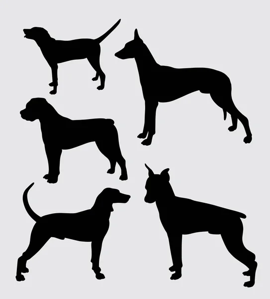 Köpek Hayvan Memeli Hayvan Siluet Iyi Kullanım Sembolü Logo Web — Stok Vektör