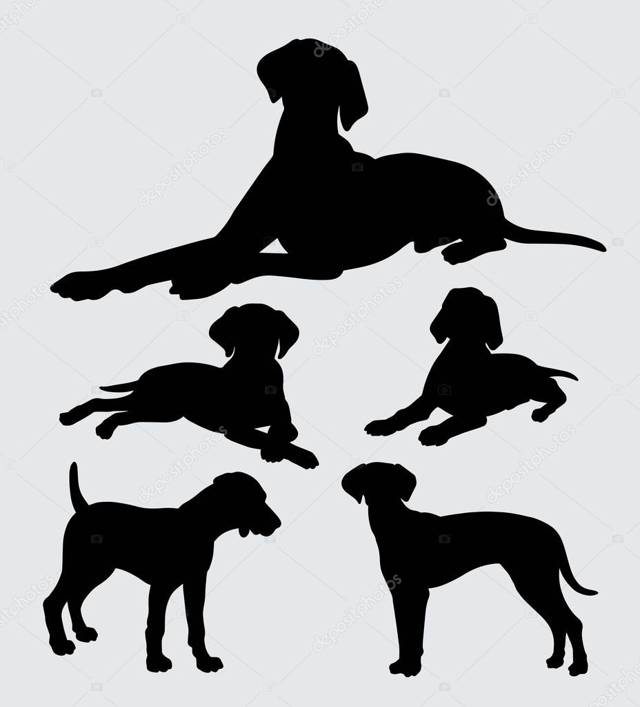Pointer and any kind of dog silhouette good use for symbol, logo, web icon, mascot, or any design you want.