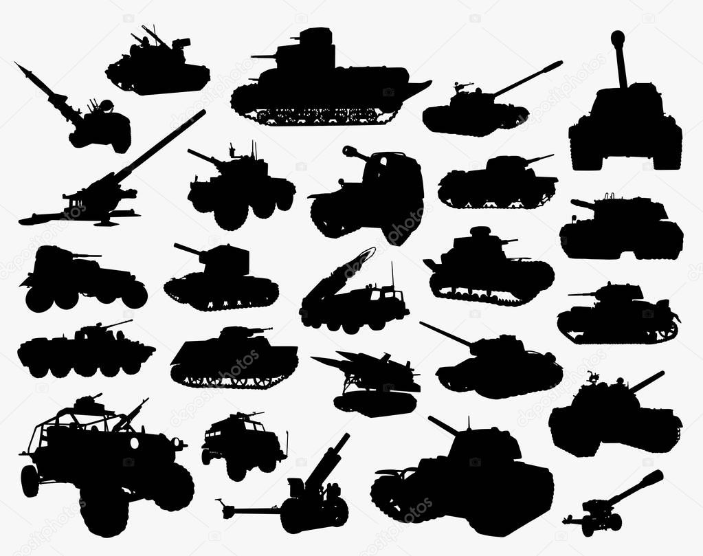 Tank transportation silhouette. Good use for symbol, logo, web icon, mascot, sticker, or any design you want. 