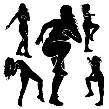 Kadın karışık dans performans silueti